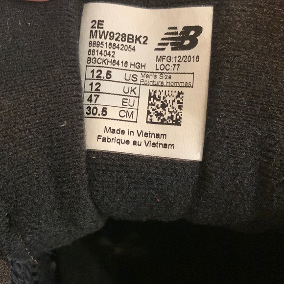 New Balance 928BK2 running shoe - size 12.5 WIDE 2E - Picture 3 of 7